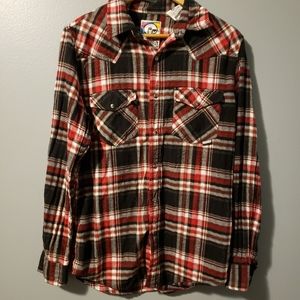 Mambo flannel plaid snap down medium mens